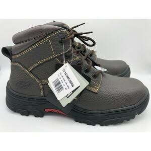 Skechers Men's 77143MC Brown Leather Steel Toe Safety Boots Lace Up Size US 13